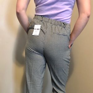 Houndstooth Plaid Trousers